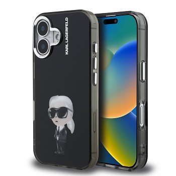 Zadní kryt Karl Lagerfeld IML Aquarelle Karl pro iPhone 16 Black