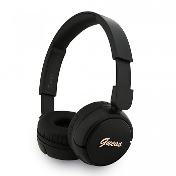 Bezdrátová sluchátka Guess Script Metal Logo Black