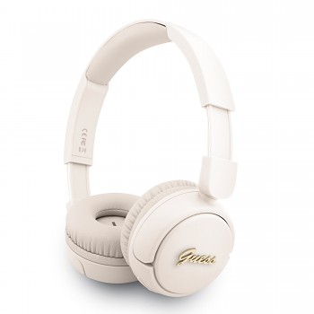 Bezdrátová sluchátka Guess Script Metal Logo Beige