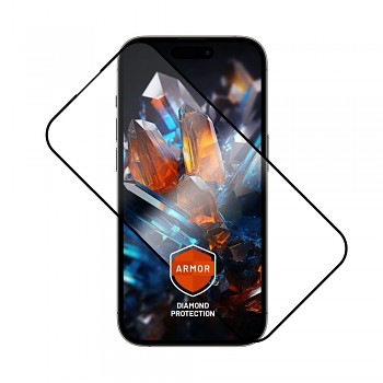 Ultra odolné tvrzené sklo FIXED Armor s Anti-dust aplikátorem a AR vrstvou pro Apple iPhone 17 Pro, černé