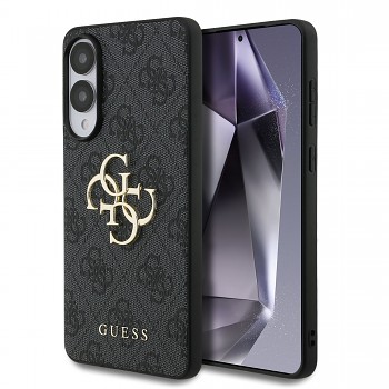 Zadní kryt Guess PU 4G Metal Logo pro Samsung Galaxy S25 Edge Grey