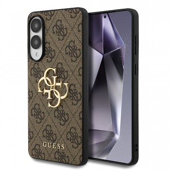 Zadní kryt Guess PU 4G Metal Logo pro Samsung Galaxy S25 Edge Brown