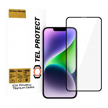 Tvrzené sklo Tel Protect 10X Privacy Titanium pro iPhone 14