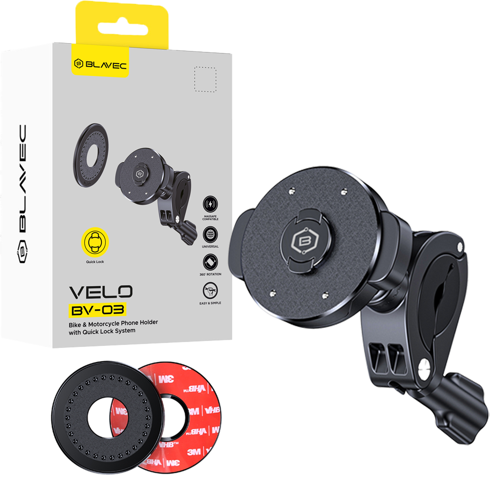 Levně Drřák na kolo Blavec BV-03 Velo Quick Lock Magsafe na řídítka (BV03-QLMHB) černý