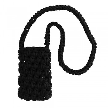 Kabelka na mobil Knitted black