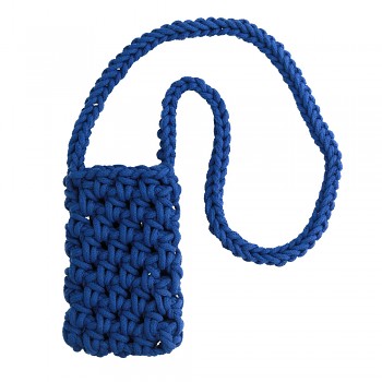 Kabelka na mobil Knitted blue