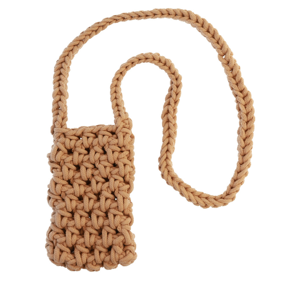 Levně Kabelka na mobil Knitted beige