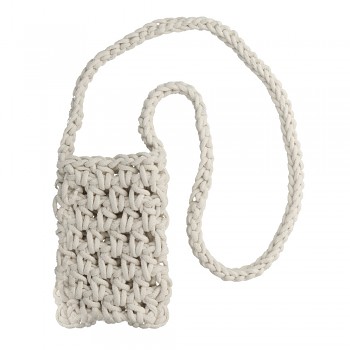 Kabelka na mobil Knitted white