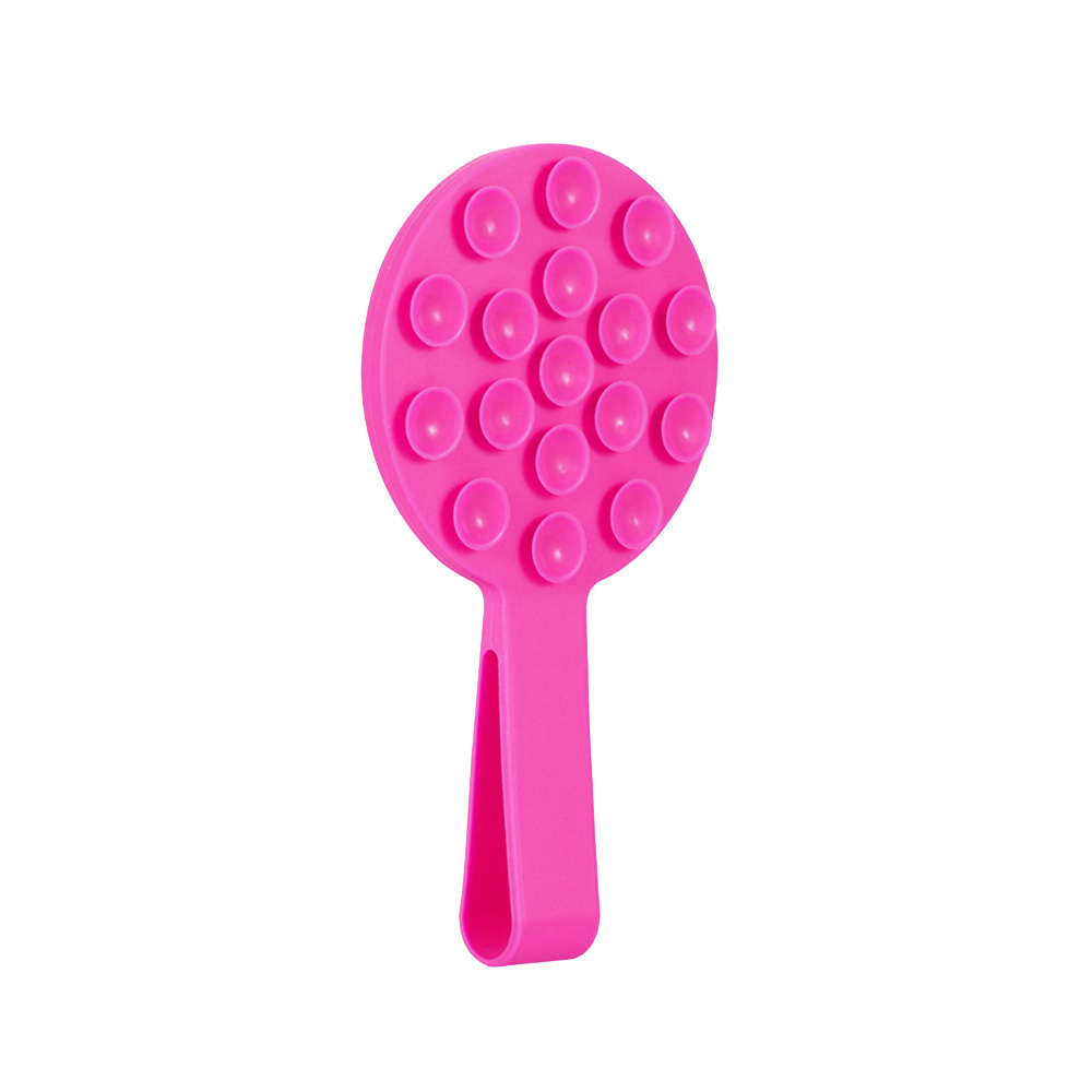 Levně Magnetický držák na mobil s kroužkem Silicone MSH9 pink