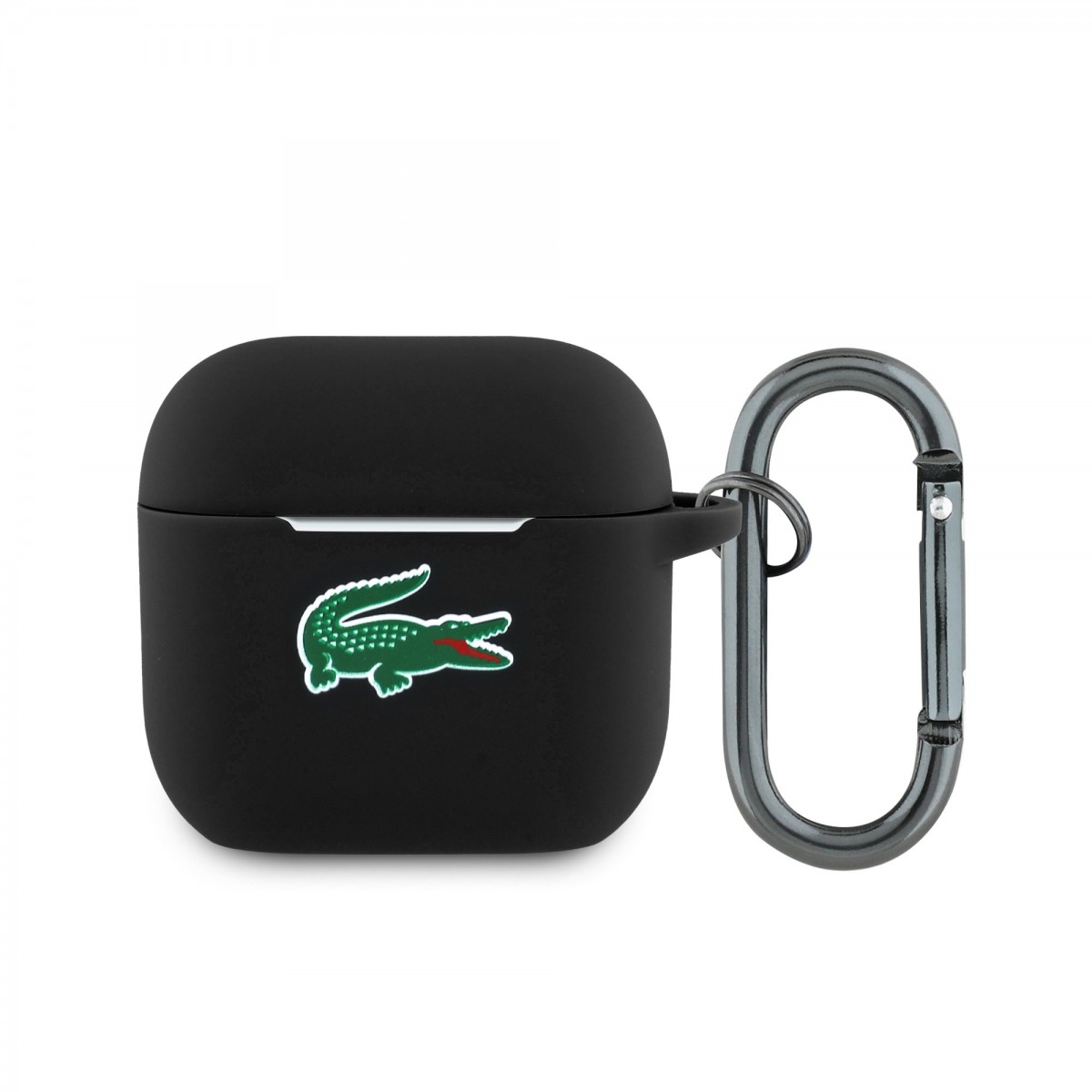 Levně Pouzdro Lacoste Liquid Silicone Croc Logo pro AirPods 4 Black
