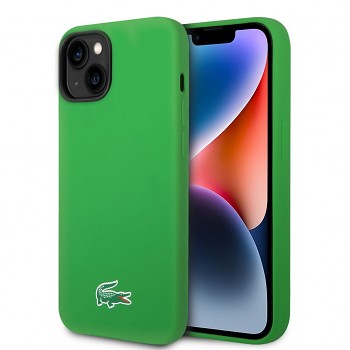 Zadní kryt Lacoste Liquid Silicone Microfiber Croc Logo MagSafe pro iPhone 13/14/15 Green