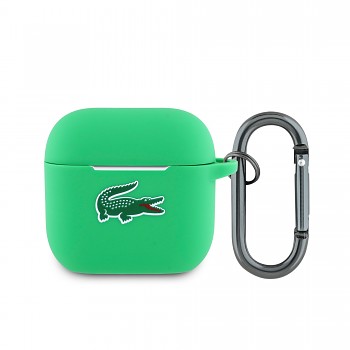 Pouzdro Lacoste Liquid Silicone Croc Logo pro AirPods 4 Green