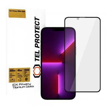 Tvrzené sklo Tel Protect 10X Privacy Titanium pro iPhone 13 Pro Max