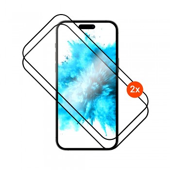 Tvrzené sklo FIXED Full-Cover s aplikátorem pro Apple iPhone 17, 2ks, černé