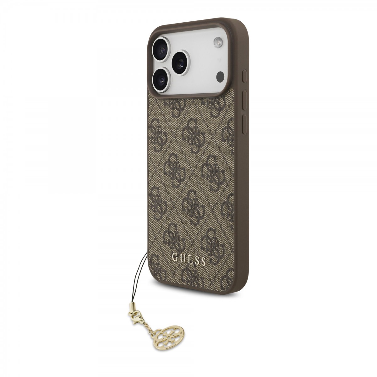 Levně Zadní kryt Guess 4G Charm pro iPhone 17 Pro Max Tone on Tone Brown