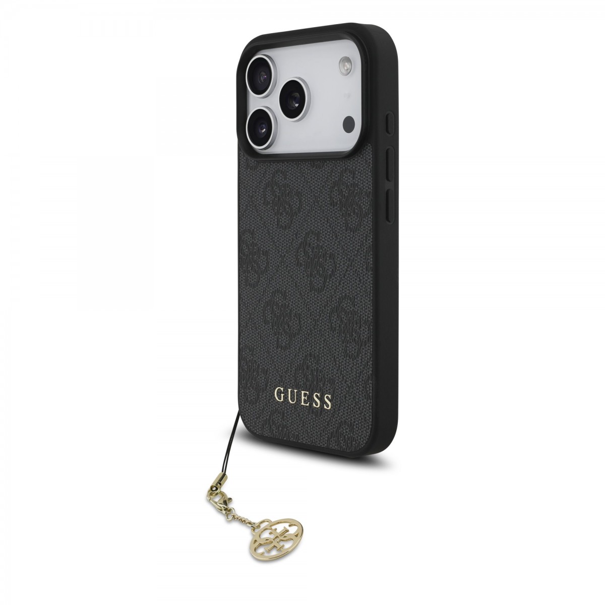 Levně Zadní kryt Guess 4G Charm pro iPhone 17 Pro Tone on Tone Grey