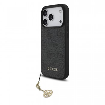 Zadní kryt Guess 4G Charm pro iPhone 17 Pro Tone on Tone Grey
