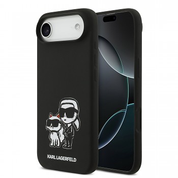 Zadní kryt Karl Lagerfeld Liquid Silicone K&CH Sketch MagSafe pro iPhone 17 Air Black