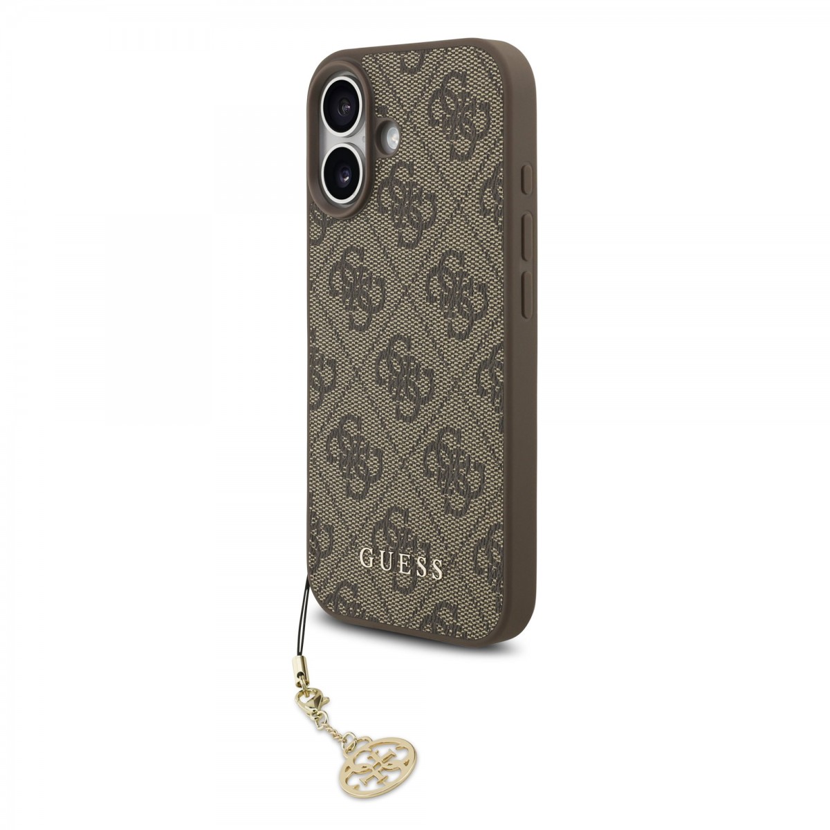 Levně Zadní kryt Guess 4G Charm pro iPhone 17 Tone on Tone Brown