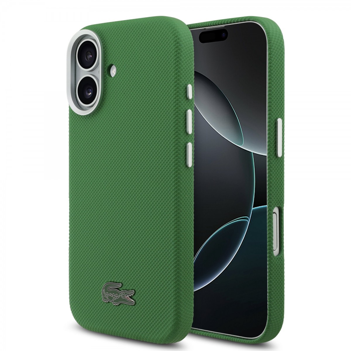 Levně Zadní kryt Lacoste Iconic Petit Pique Metal Logo MagSafe pro iPhone 17 Green