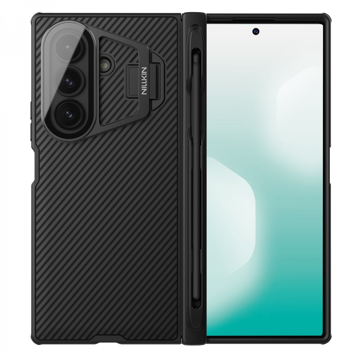 Zadní kryt Nillkin CamShield Prop Magnetic Pen Slot (Transparent Lens) pro Samsung Galaxy Z Fold 7 Black