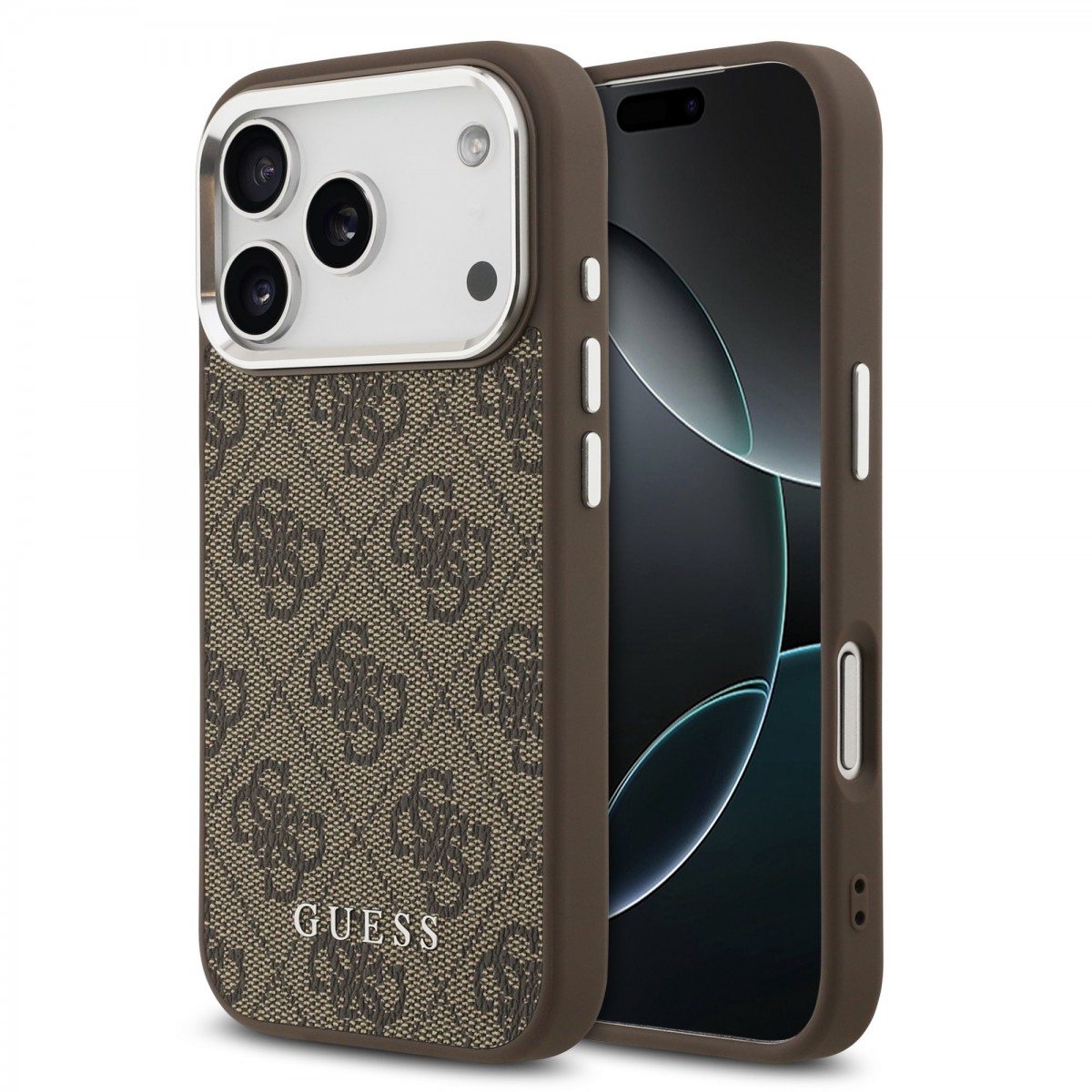 Levně Zadní kryt Guess 4G MagSafe pro iPhone 17 Pro Brown