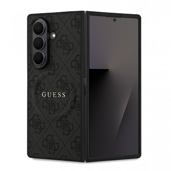 Zadní kryt Guess PU Leather 4G Colored Ring Magnetic pro Samsung Galaxy Z Fold 7 Black