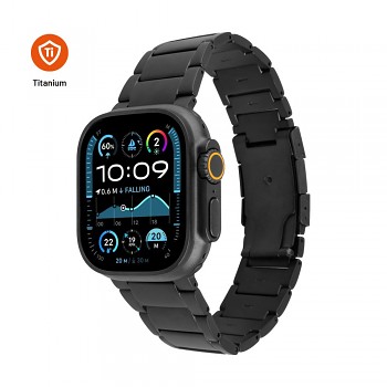 Titanový řemínek FIXED Titanium Strap pro Apple Watch 44/45/46/49mm, černý