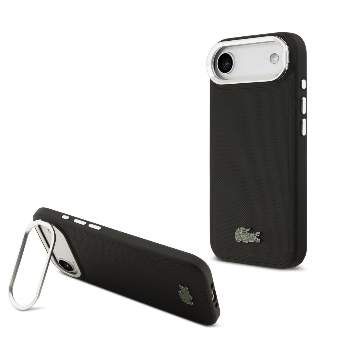 Levně Zadní kryt Lacoste Iconic Petit Pique Camera Stand MagSafe pro iPhone 17 Air Black