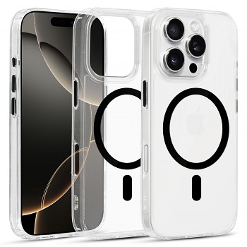 Zadní kryt Glossy Magsafe Clear iPhone 16 Pro Max black