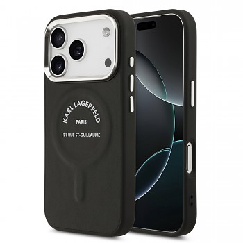 Zadní kryt Karl Lagerfeld PU RSG Logo MagSafe pro iPhone 17 Pro Max Black