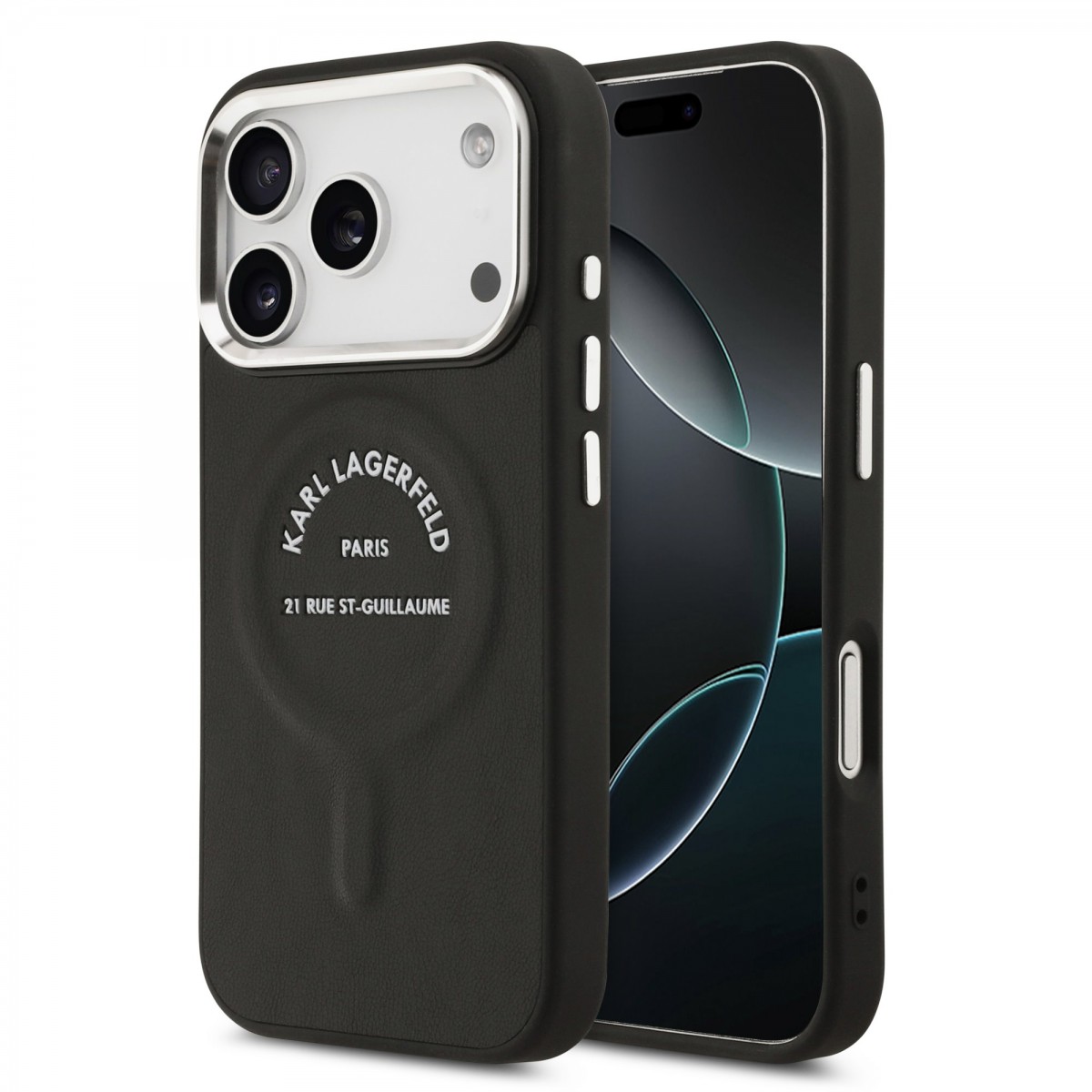 Levně Zadní kryt Karl Lagerfeld PU RSG Logo MagSafe pro iPhone 17 Pro Black