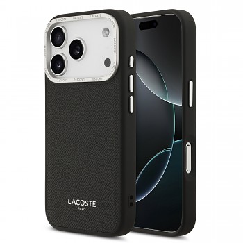 Zadní kryt Lacoste PU Leather Champs Elysees MagSafe pro iPhone 17 Pro Black