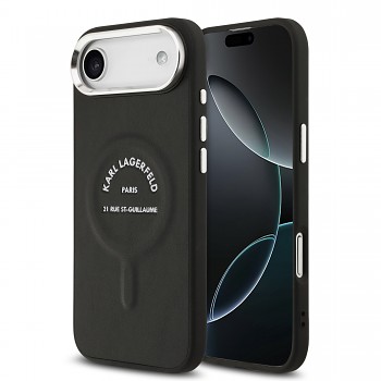 Zadní kryt Karl Lagerfeld PU RSG Logo MagSafe pro iPhone 17 Air Black