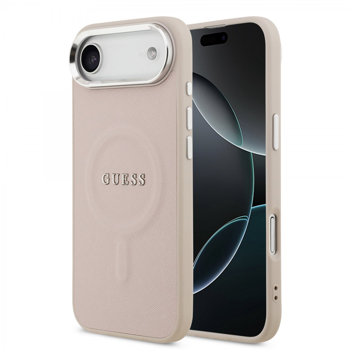 Levně Zadní kryt Guess PU Saffiano MagSafe pro iPhone 17 Air Pink
