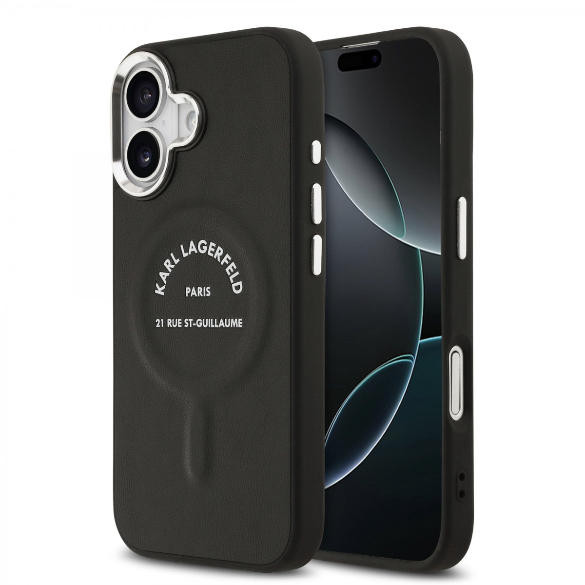 Levně Zadní kryt Karl Lagerfeld PU RSG Logo MagSafe pro iPhone 17 Black