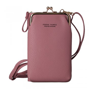 Kabelka na mobil Knitted design 2, růžová