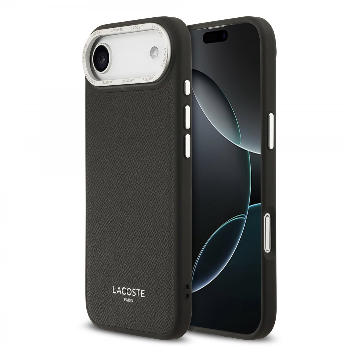 Levně Zadní kryt Lacoste PU Leather Champs Elysees MagSafe pro iPhone 17 Air Black