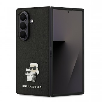 Zadní kryt Karl Lagerfeld PU Saffiano Karl and Choupette pro Samsung Galaxy Z Fold 7 Black