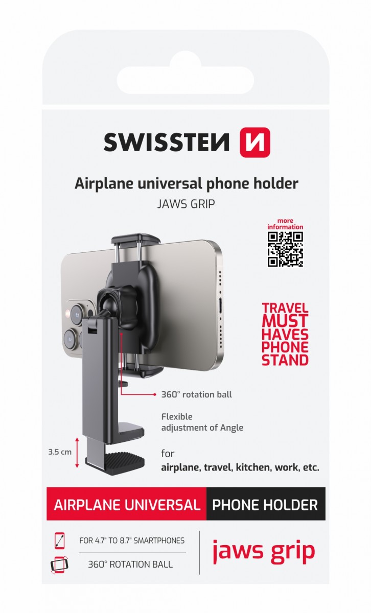 Levně Univerzální stojan-držák Swissten na mobil s čelisťovým přichycením