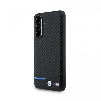 Zadní kryt BMW M PU Carbon Blue Line pro Samsung Galaxy A56 Black
