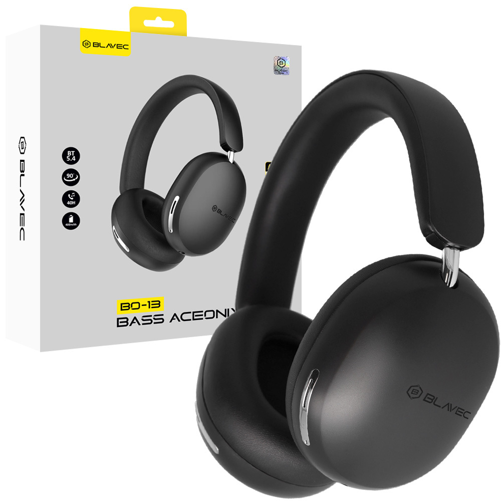 Levně Bezdrátová sluchátka Blavec Over-ear BO-13 Bass Aceonix ANC (BO13-B) black