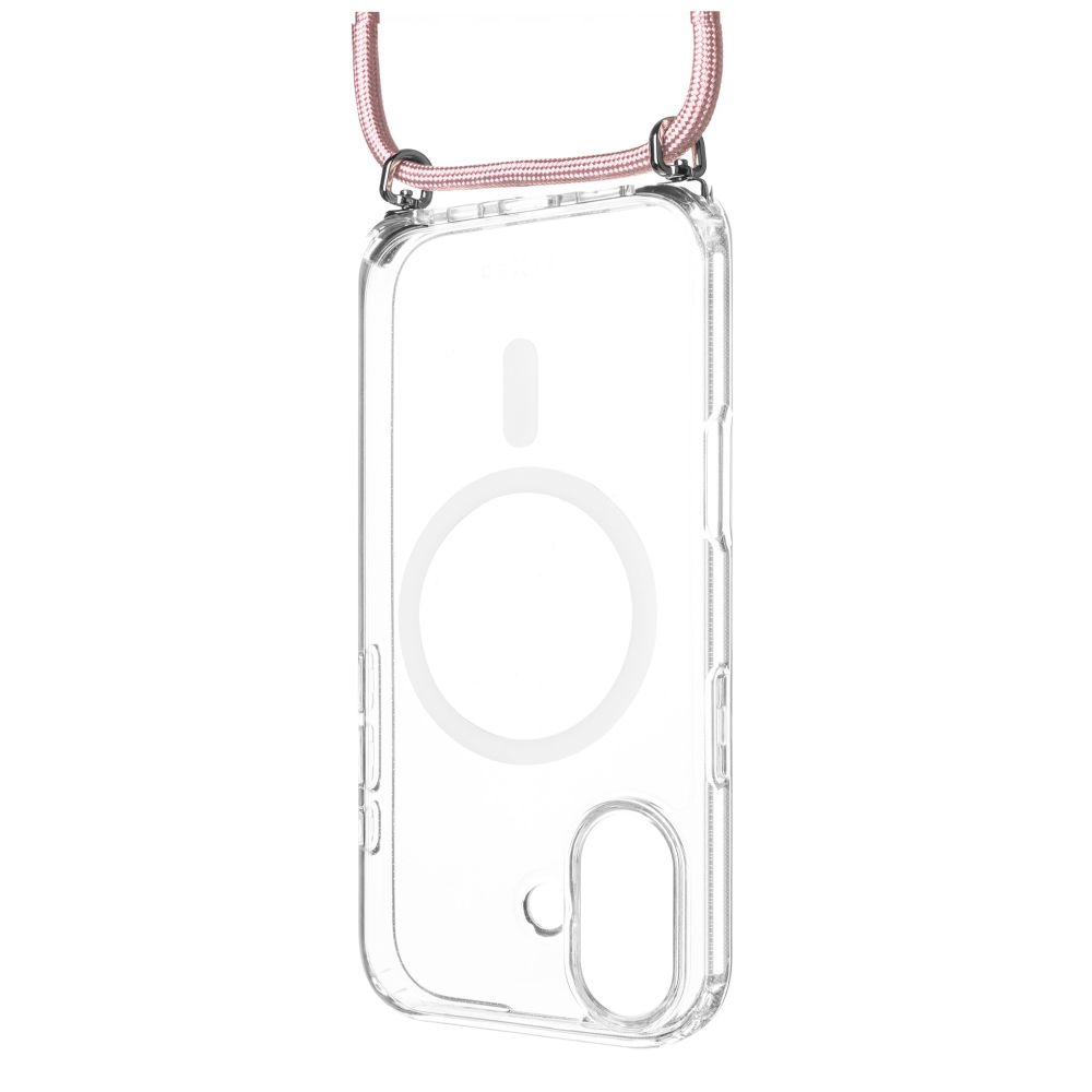 Levně Pouzdro FIXED MagPure Neck s růžovou šňůrkou na krk pro Apple iPhone 17