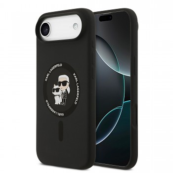 Zadní kryt Karl Lagerfeld Liquid Silicone Karl and Choupette MagSafe pro iPhone Air Black