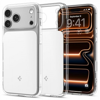 Zadní kryt SPIGEN Ultra Hybrid "T" Mag Magsafe ACS10280 pro iPhone 17 Pro Max - Clear/White