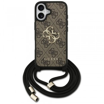 Zadní kryt GUESS 4G Big Logo Cord Stap Crossbody pro iPhone 17 brown