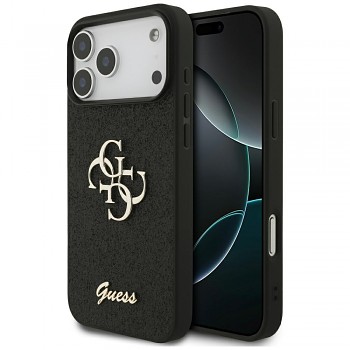 Zadní kryt GUESS Fixed Glitter Big 4G pro iPhone 17 Pro Max black