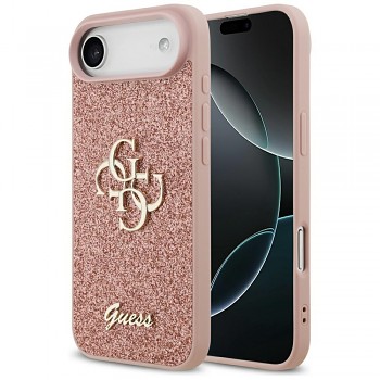 Zadní kryt GUESS Fixed Glitter Big 4G pro iPhone Air pink