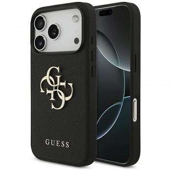 Zadní kryt GUESS Grained Big 4G & Classic Logo pro iPhone 17 Pro black