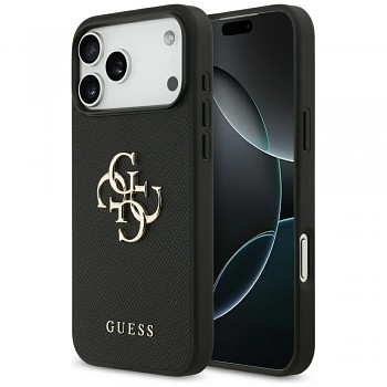 Zadní kryt GUESS Grained Big 4G & Classic Logo pro iPhone 17 Pro Max black